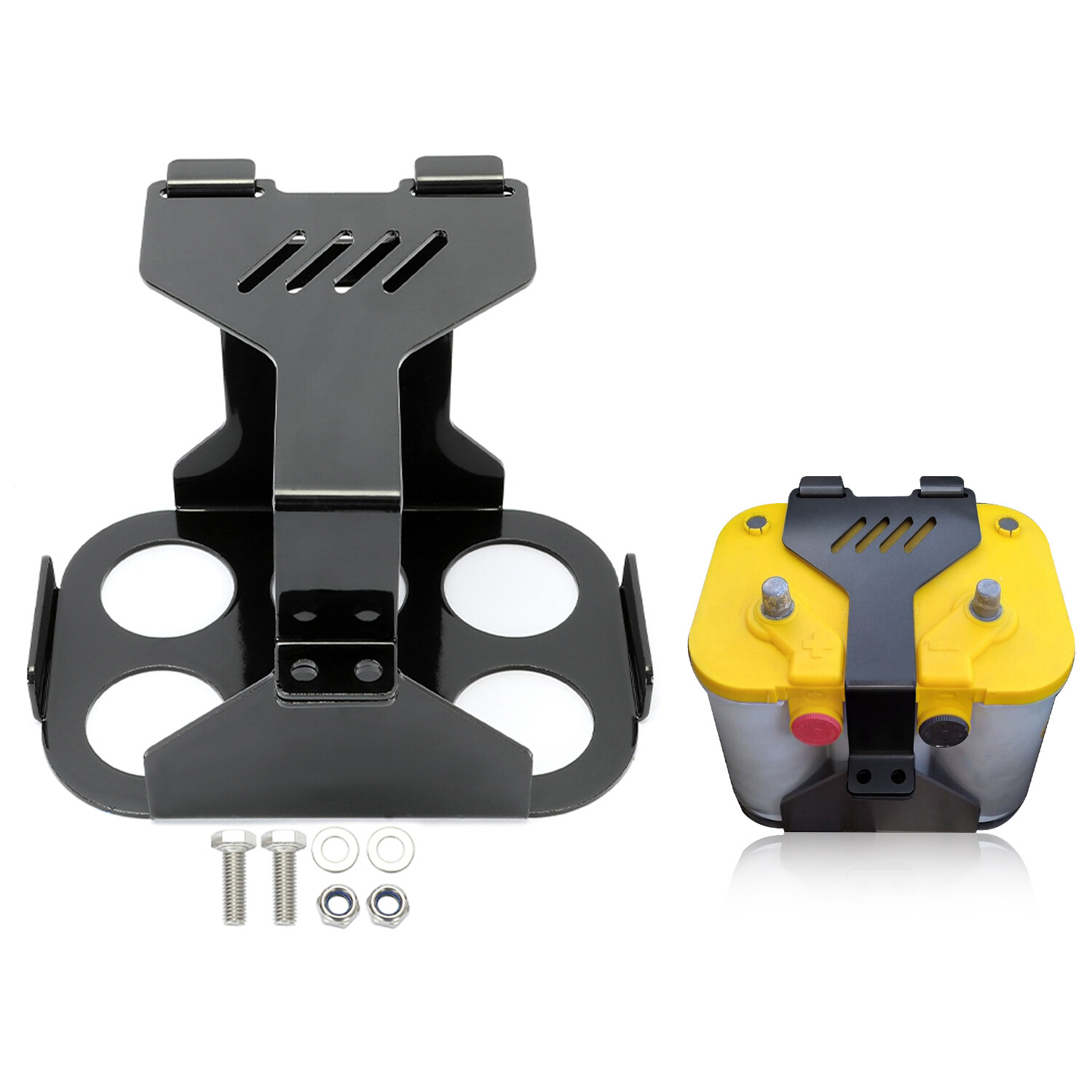 Battery Hold Down Tray Box Mount For Optima Group 34 / 78 Steel Mounting Bracket