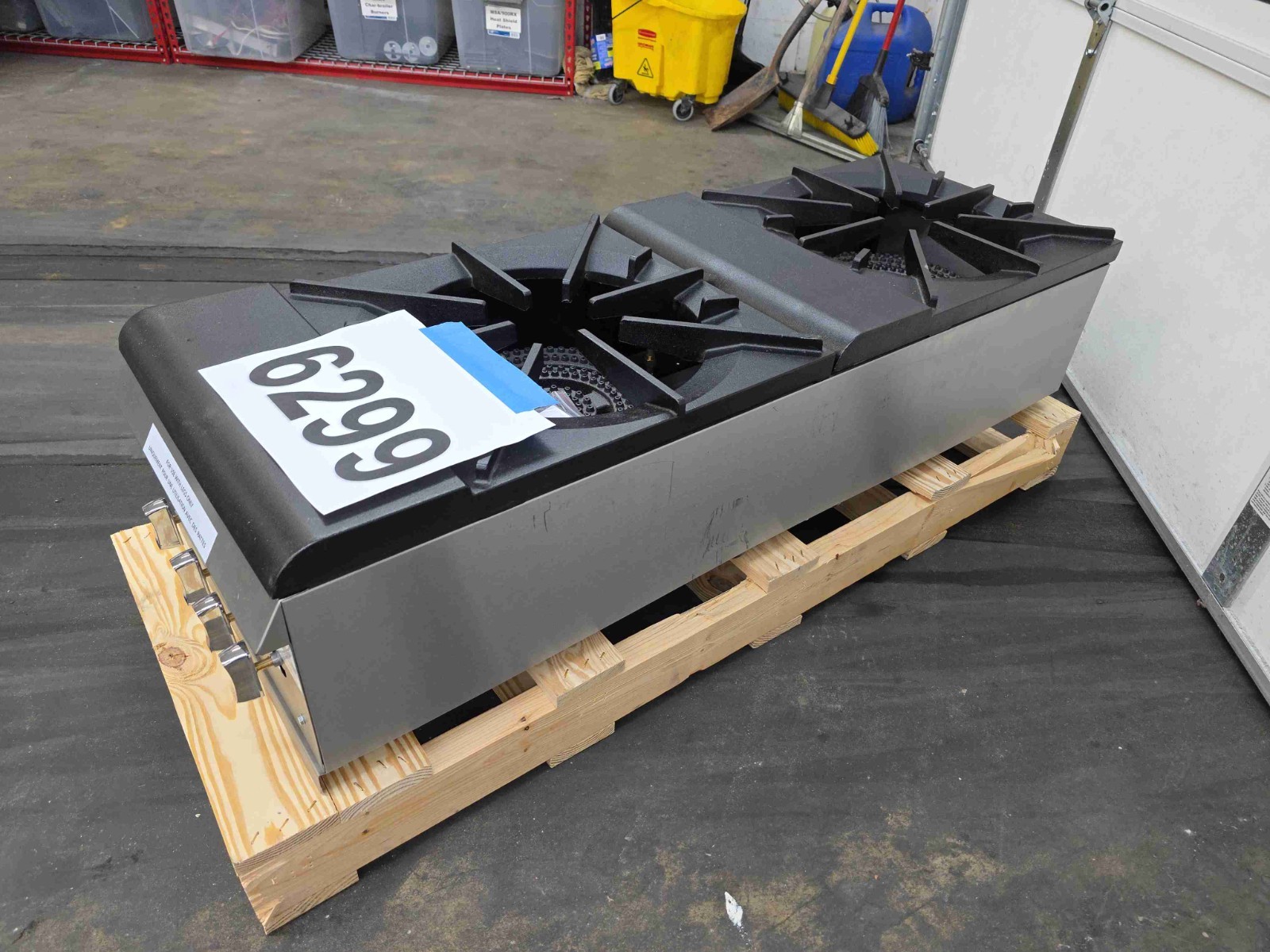 6299 S/D Vulcan Double Gas Stock Pot 2 Burners with Floor Legs, Model: VSP200F-1