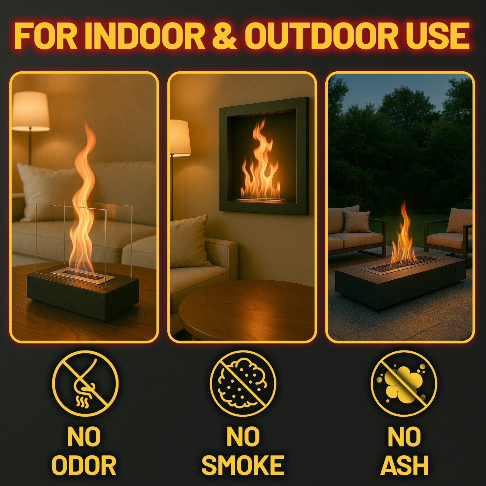 Premium Bio Ethanol Fireplace Fuel (2X 1 L) For Tabletop Fires, Stoves,Versatile