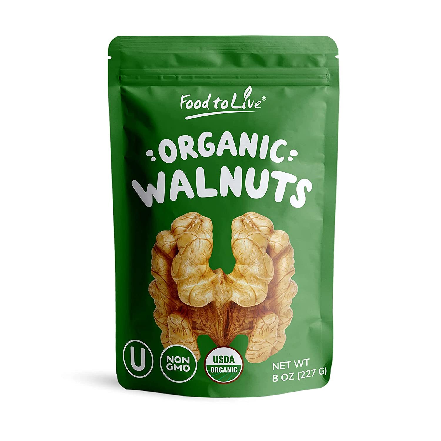 Organic California Walnuts, Halves and Pieces - Non-GMO, Kosher -by Food To Live
