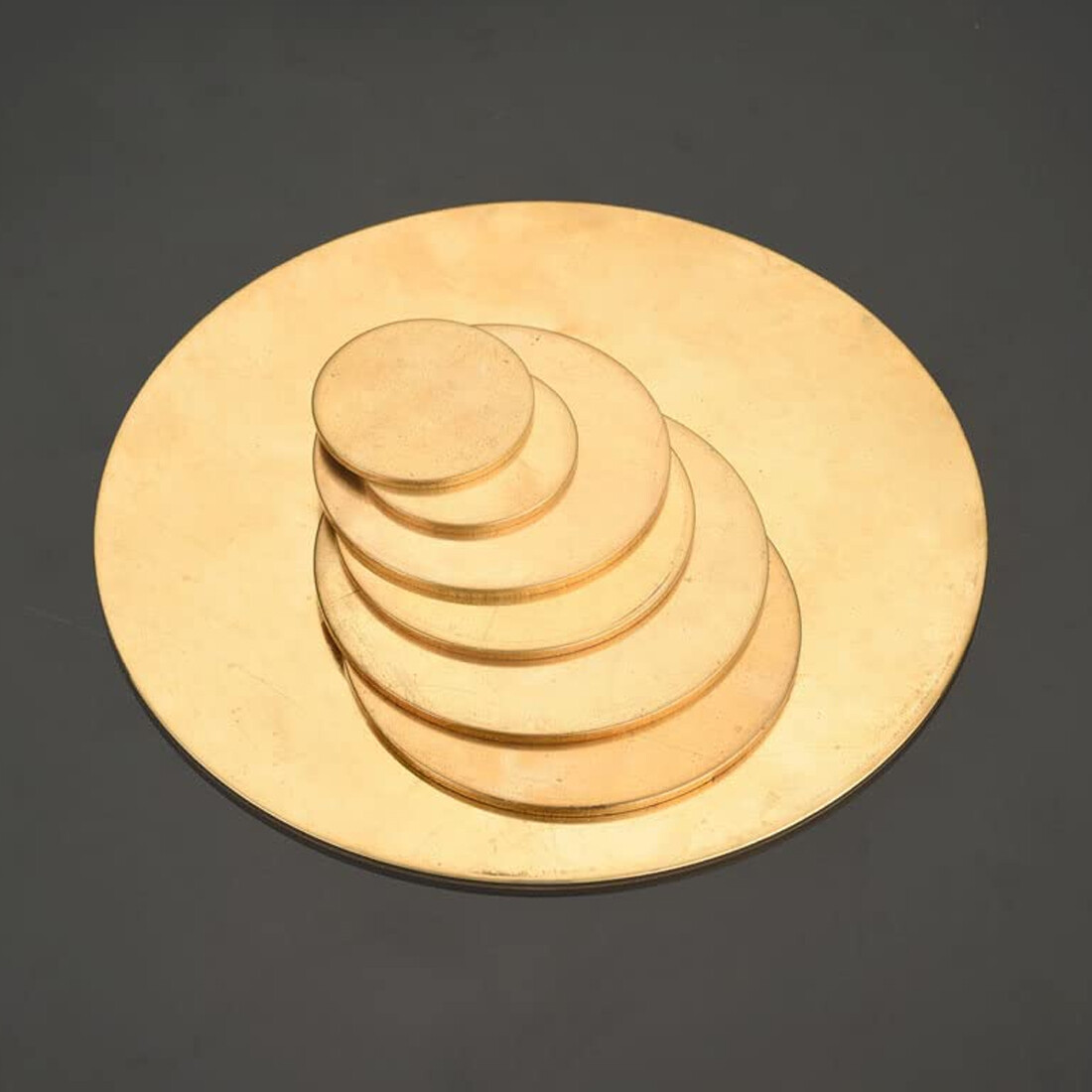 H62 Solid Brass Discs Plate Round Sheets Thick 0.5/1/1.5/2/3/4/5/6mm OD 10~300mm