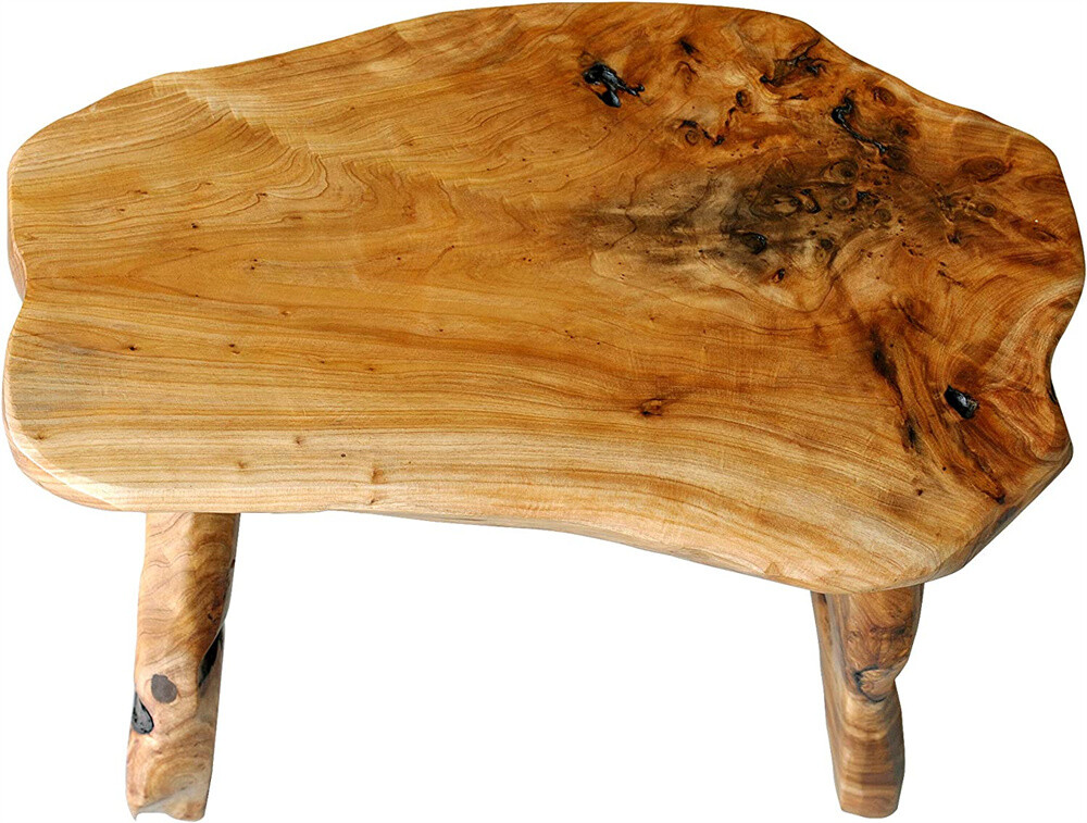 Live Edge Cedar Bench Rustic Wood Entryway Bench Farmhouse Stool Side Table Gift