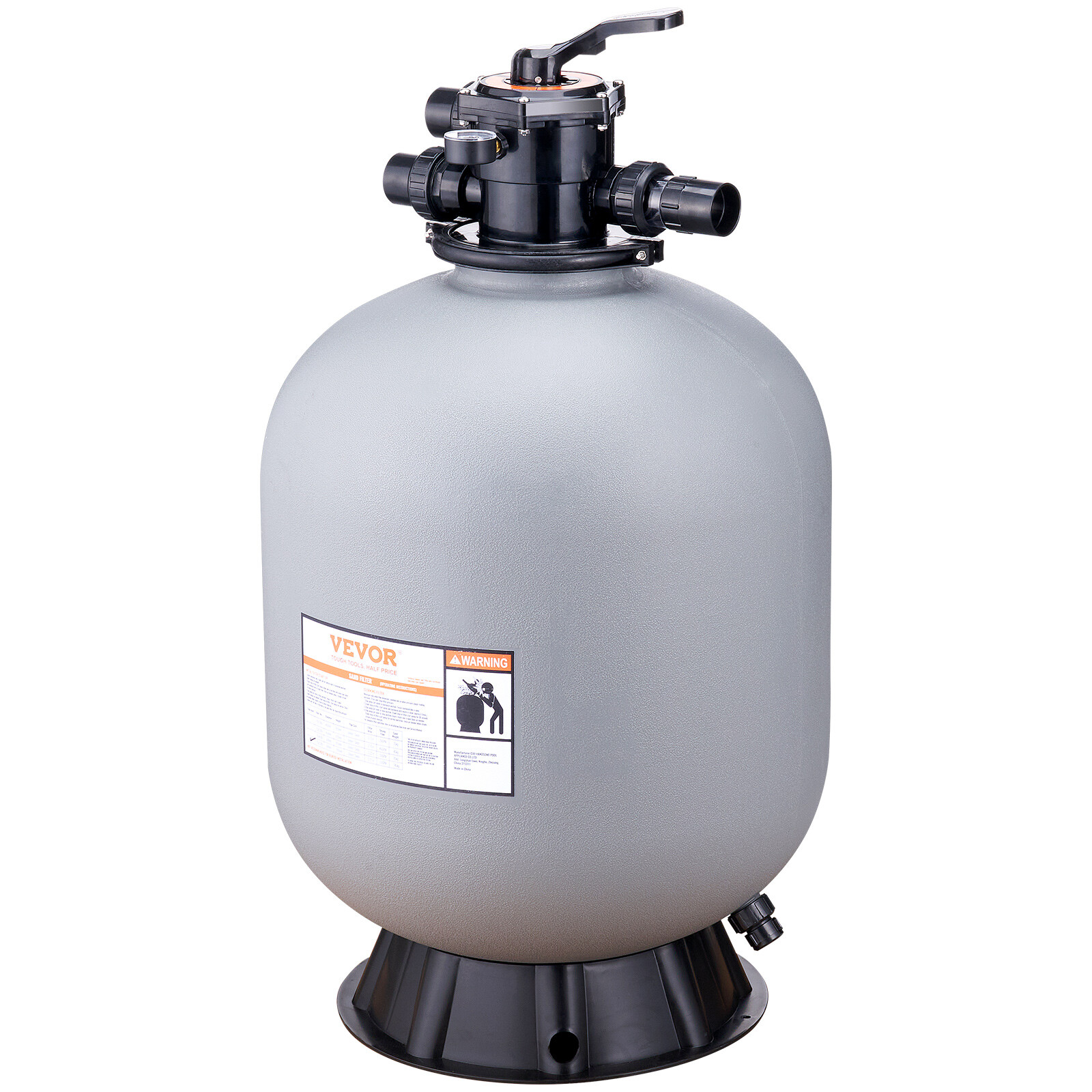 VEVOR Sand Filter 24" Above Inground Swimming Pool Sand Filter with 7-Way Valve