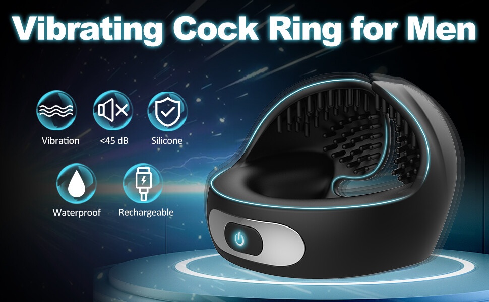 10 Vibrating Prostate Massager Penis Erection Cock Ring Vibrator Sex Toy for Men