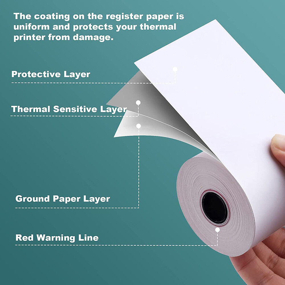 2-1/4" x 50' 85' Thermal Paper Credit Card Cash Register POS Receipt Paper Rolls