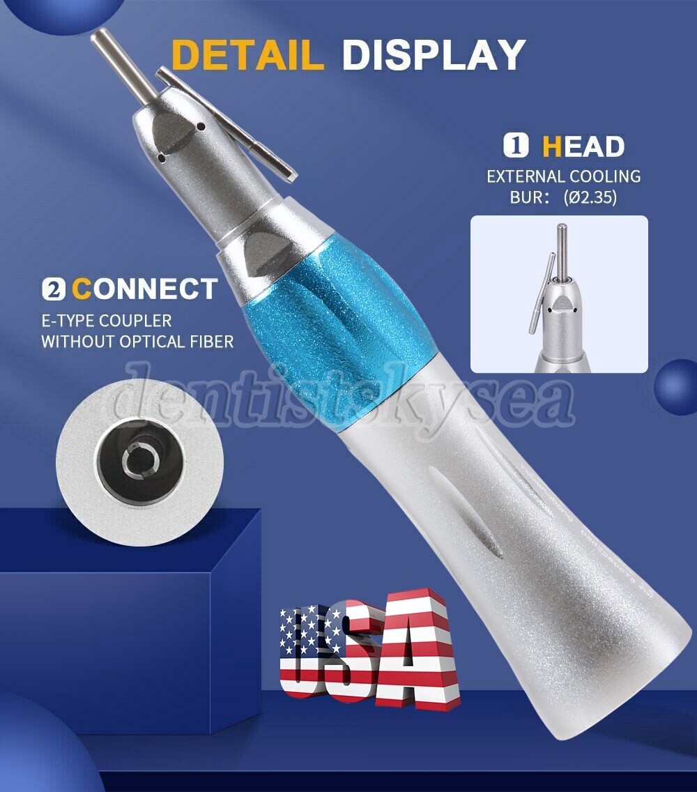 Dental 1:1 Surgical Implant Straight Handpiece With External Irrigation Pipe US