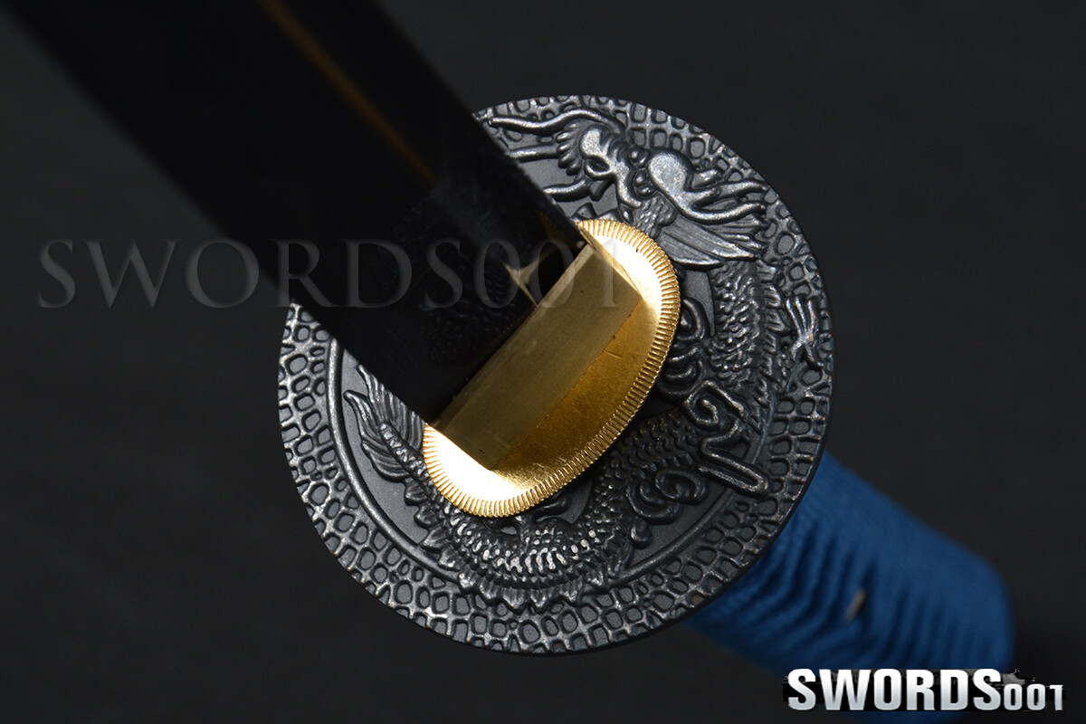 Blue Dragon Katana Japanese Samurai Sword 1095 Carbon Steel Functional Full Tang