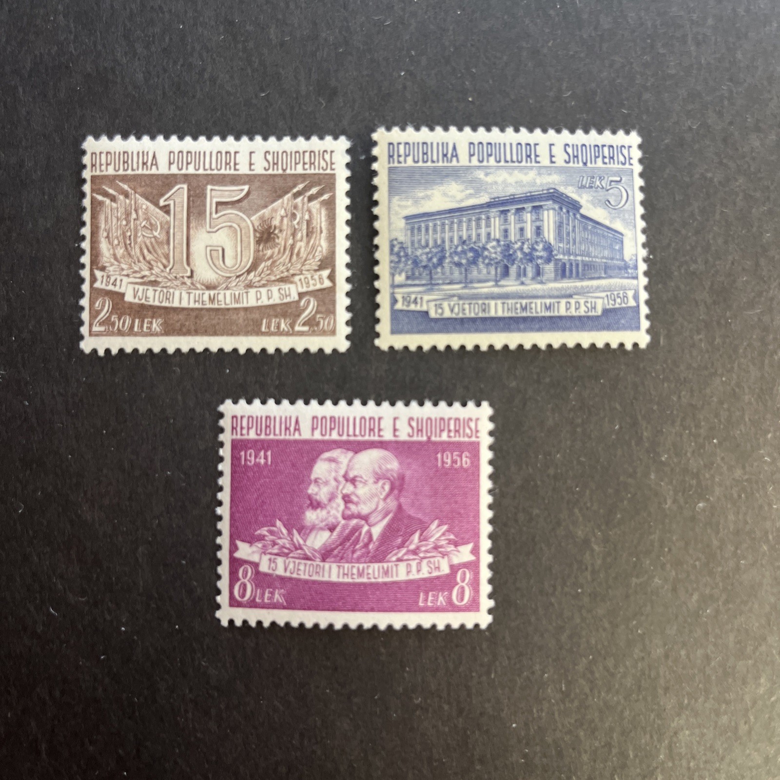 1957 Albania Sc. 509-11 MH Complete Set