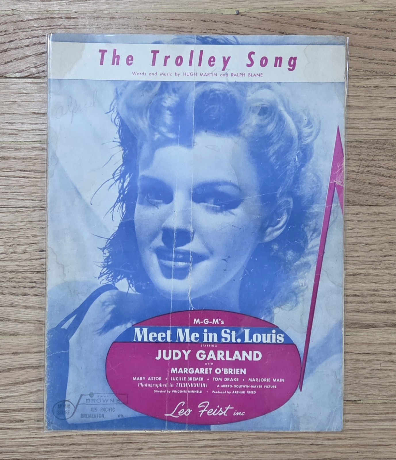 (4) Vintage Judy Garland Music Sheets Lot