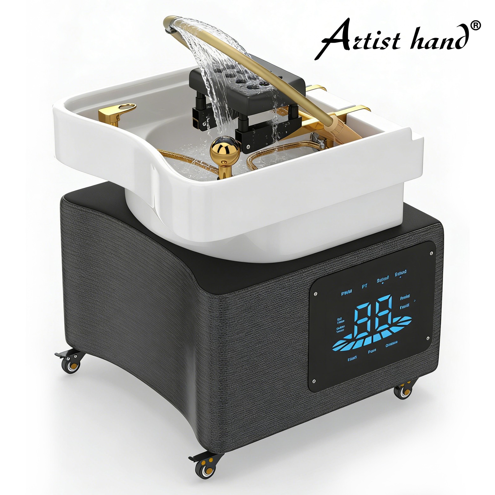 Head Spa Shampoo Bowl Water Cycle LED Light Therapy Scalp Care