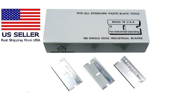 Single Edge Razor Blades  Made in U.S.A Box of 100 Pieces