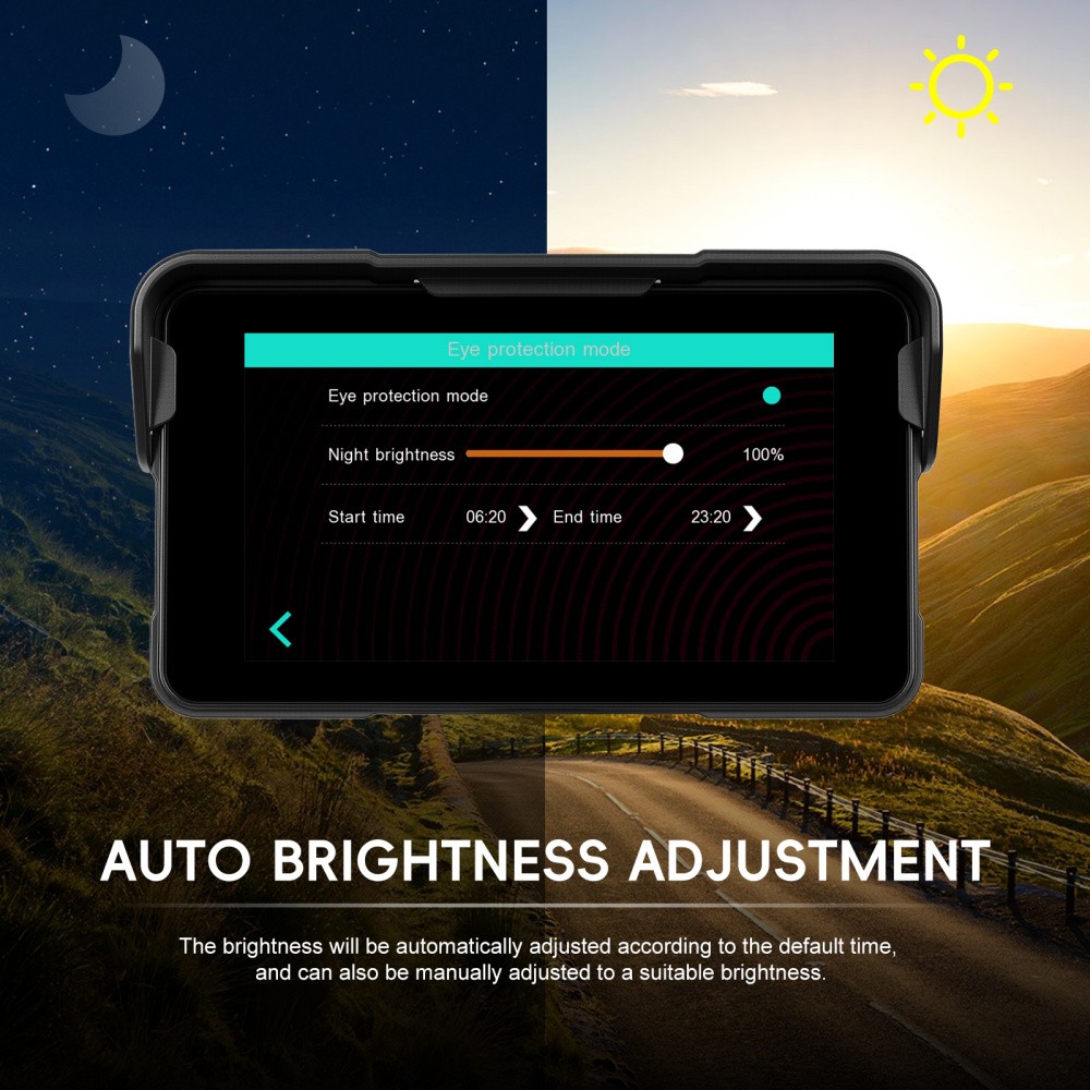 5" Motorcycle Portable Wireless Apple Carplay Android Auto Waterproof Car Stereo