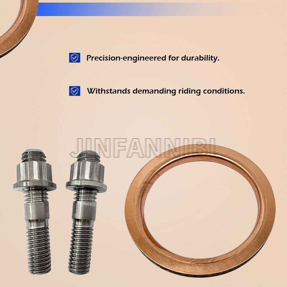 Cylinder Exhaust Studs Muffler Bolts Nuts Gasket Kit for Yamaha YFZ450 YFZ450R/X