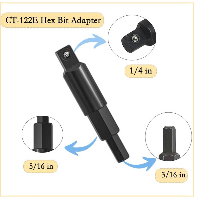 HVAC Wrench Tool AC Schrader Valve Core Remover Set 1/4 and 5/16 Port Installer