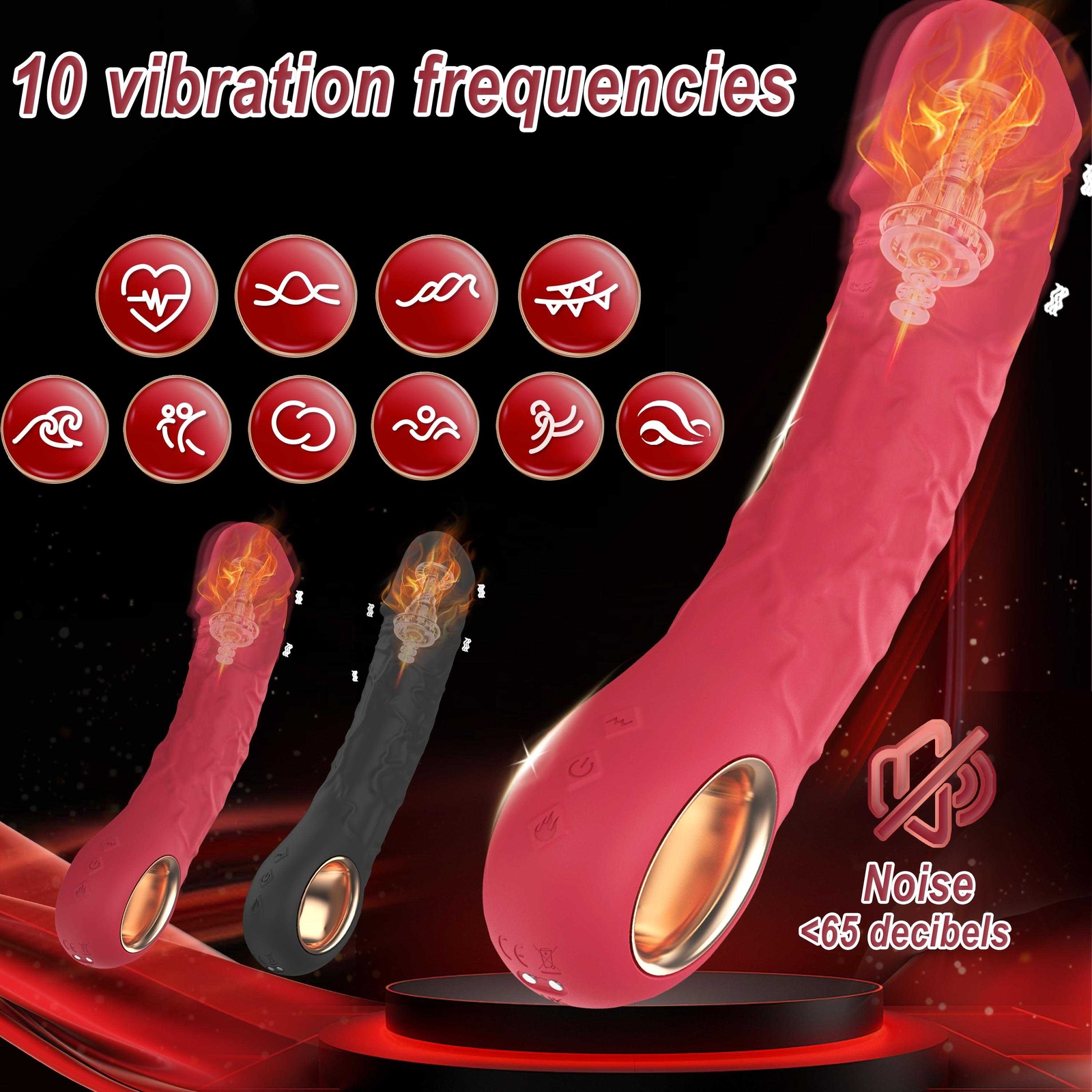 Realistic G Spot Vibrator Dildo Clit Massager Anal Stimulator Sex Toys for Women