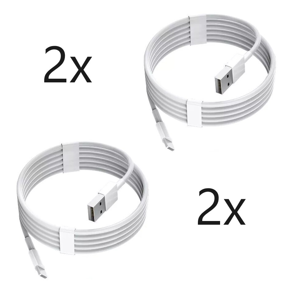 2x White USB Sync Charge Cord Data Cable for iPod Touch 5th/6th/7th Generation