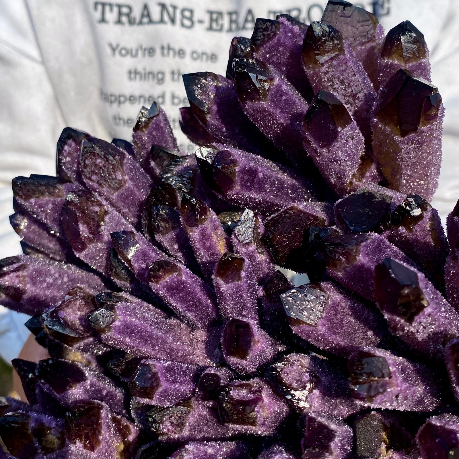 6.34LB New find purple Phantom Quartz Crystal Cluster mineral samples healing