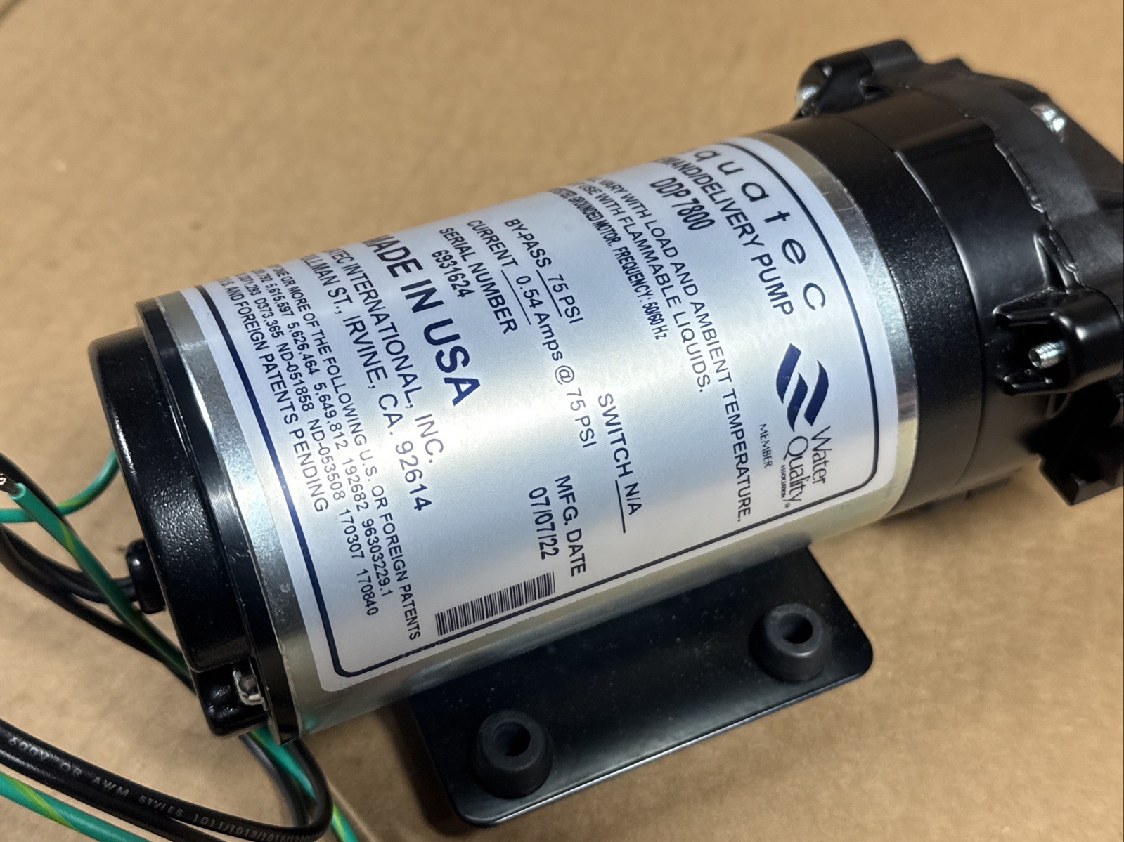 NEW Aquatec DDP 7800 Demand Delivery Pump 7860-8F01-B584 100V 0.69GPM FAST SHIP