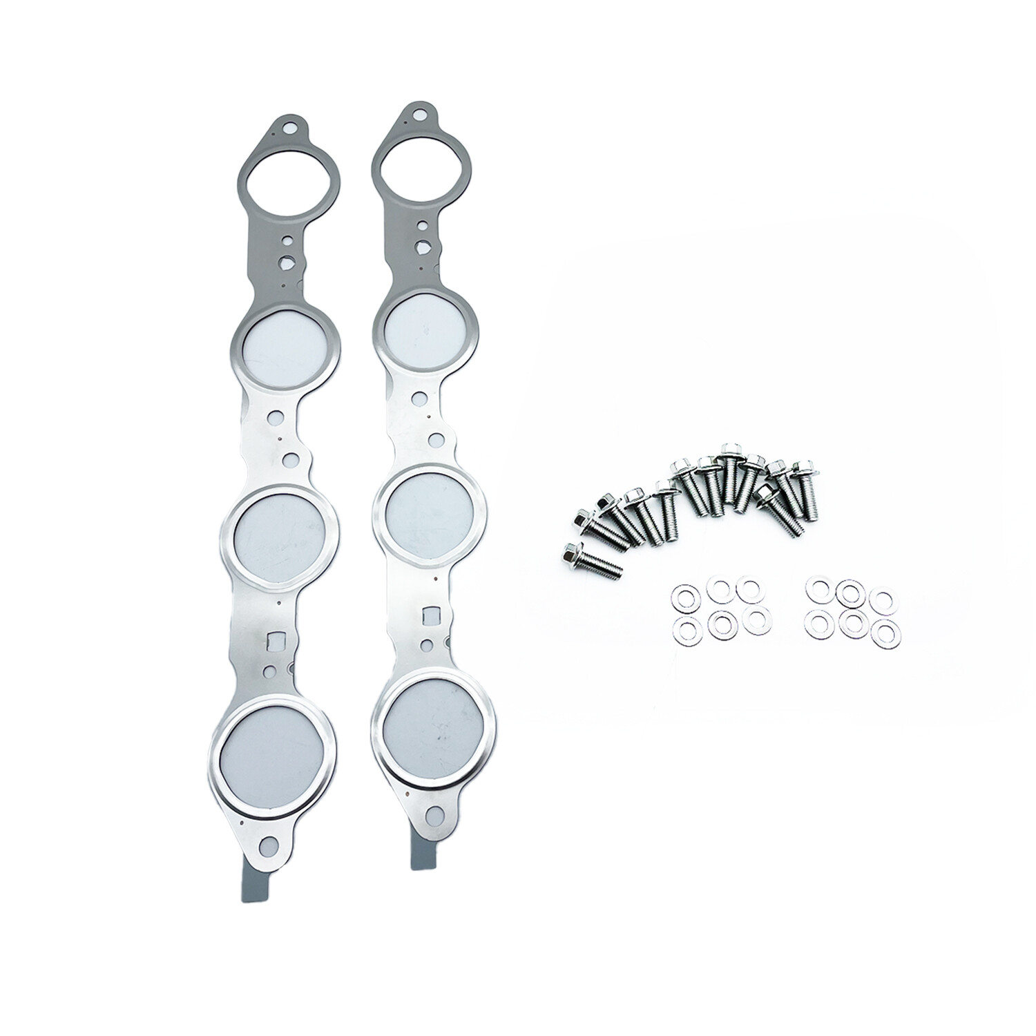 LS MLS Exhaust Manifold Header Gasket Pair W/Bolts For LS1 4.8 5.3 5.7 6.0 6.2L