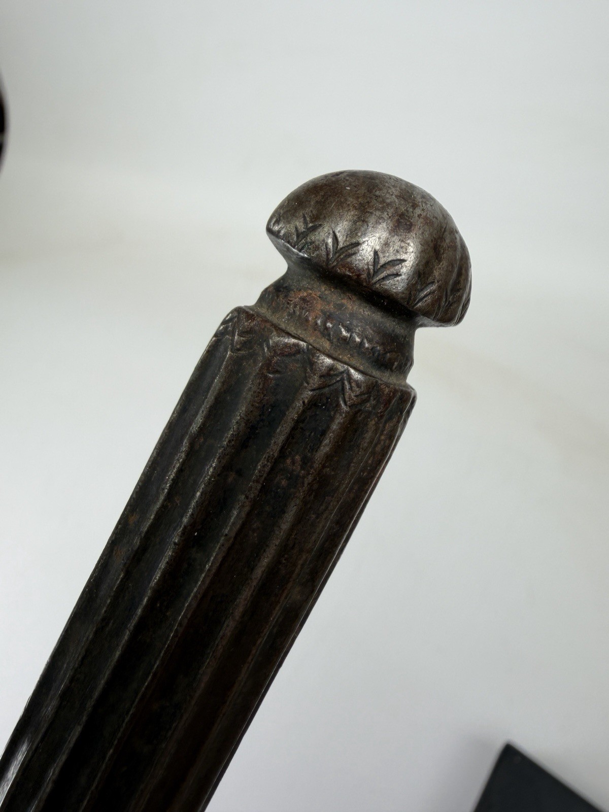 Finely Chased Iron Pen Case Scabbard Holder Tibet Tibetan 17-18TH Century