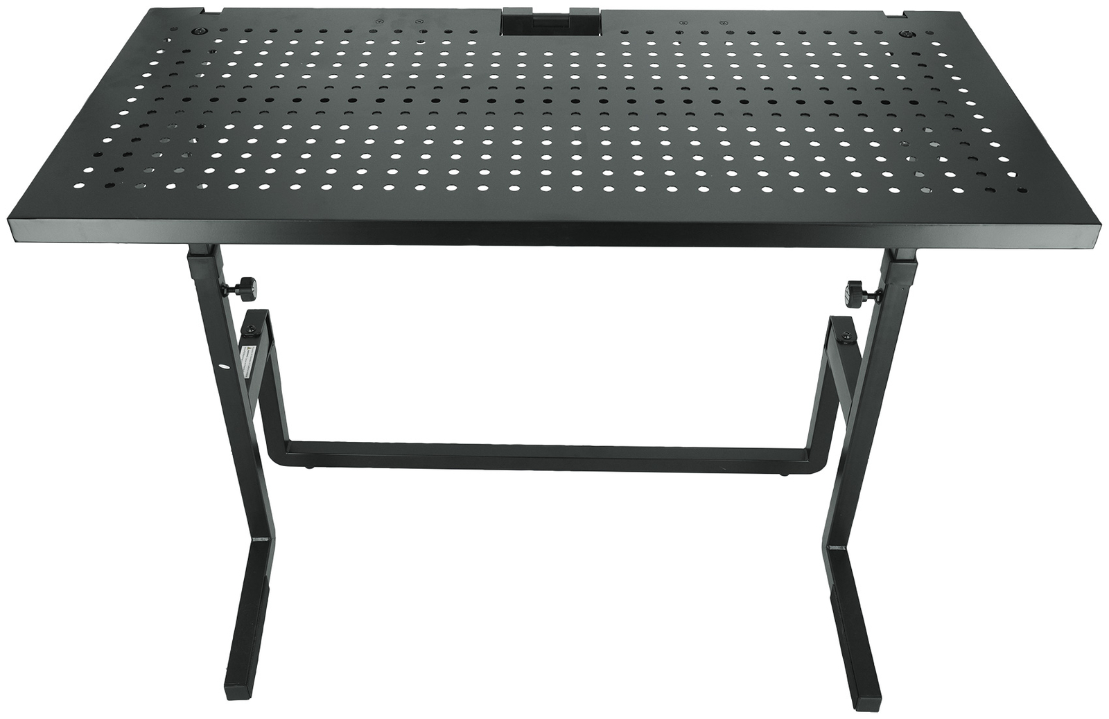 Quik Lok DJ233 Foldable DJ Table Workstation w/Perforated Shelf for Ventilation