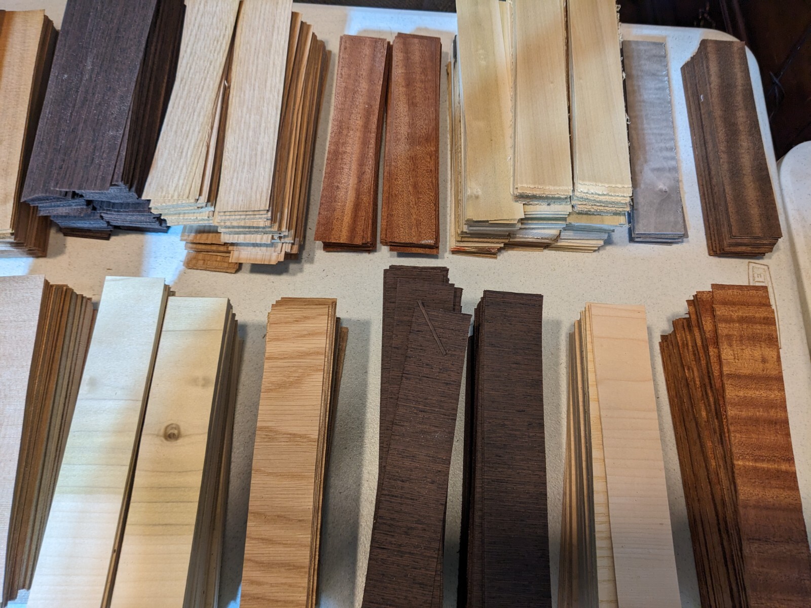 Fingerboard skateboard veneer approx 225pcs 8" x 1.5" approx.2/5 crosscut   IC10