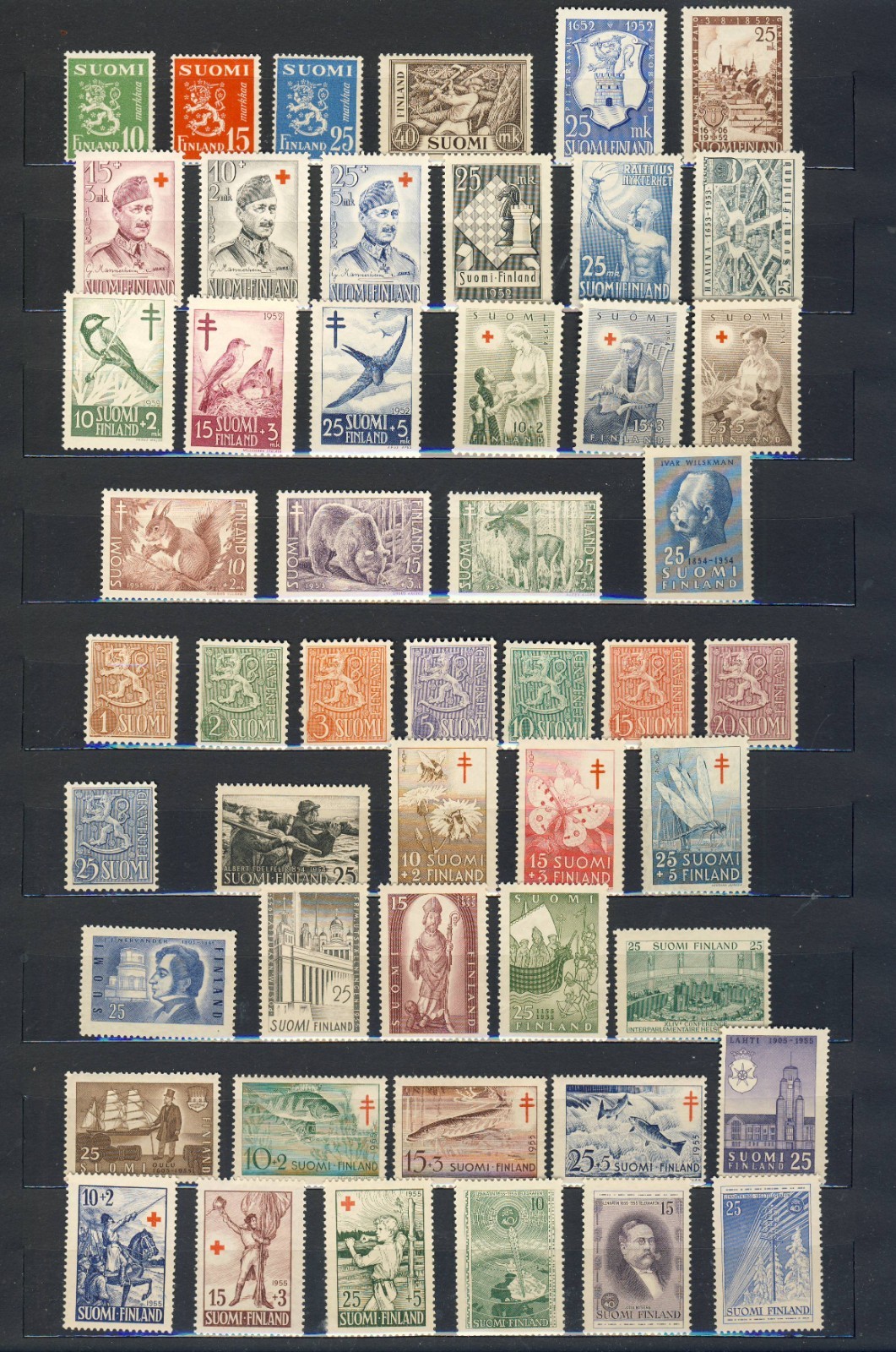 Finland 1952-1955 MNH Lot