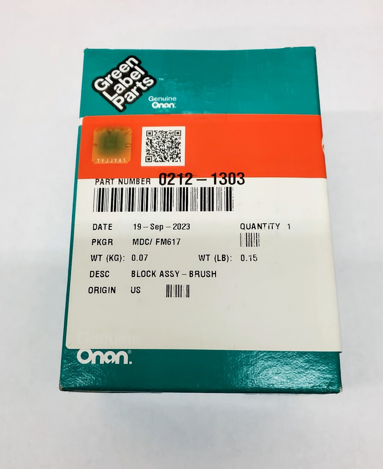 212-1303 NEW GENUINE ONAN BRUSH BLOCK RV GENERATOR 2121303, 0212-1303, 02121303