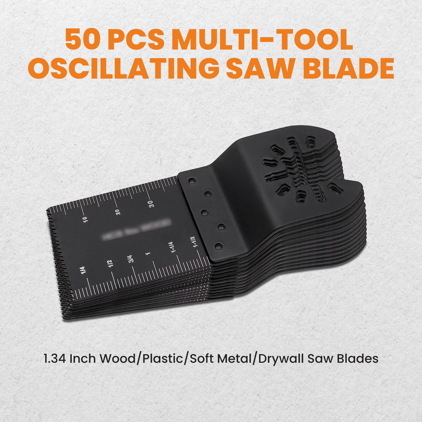50Packs Universal 34mm Oscillating Multi Tool Saw Blades Carbon Steel Cutter DIY