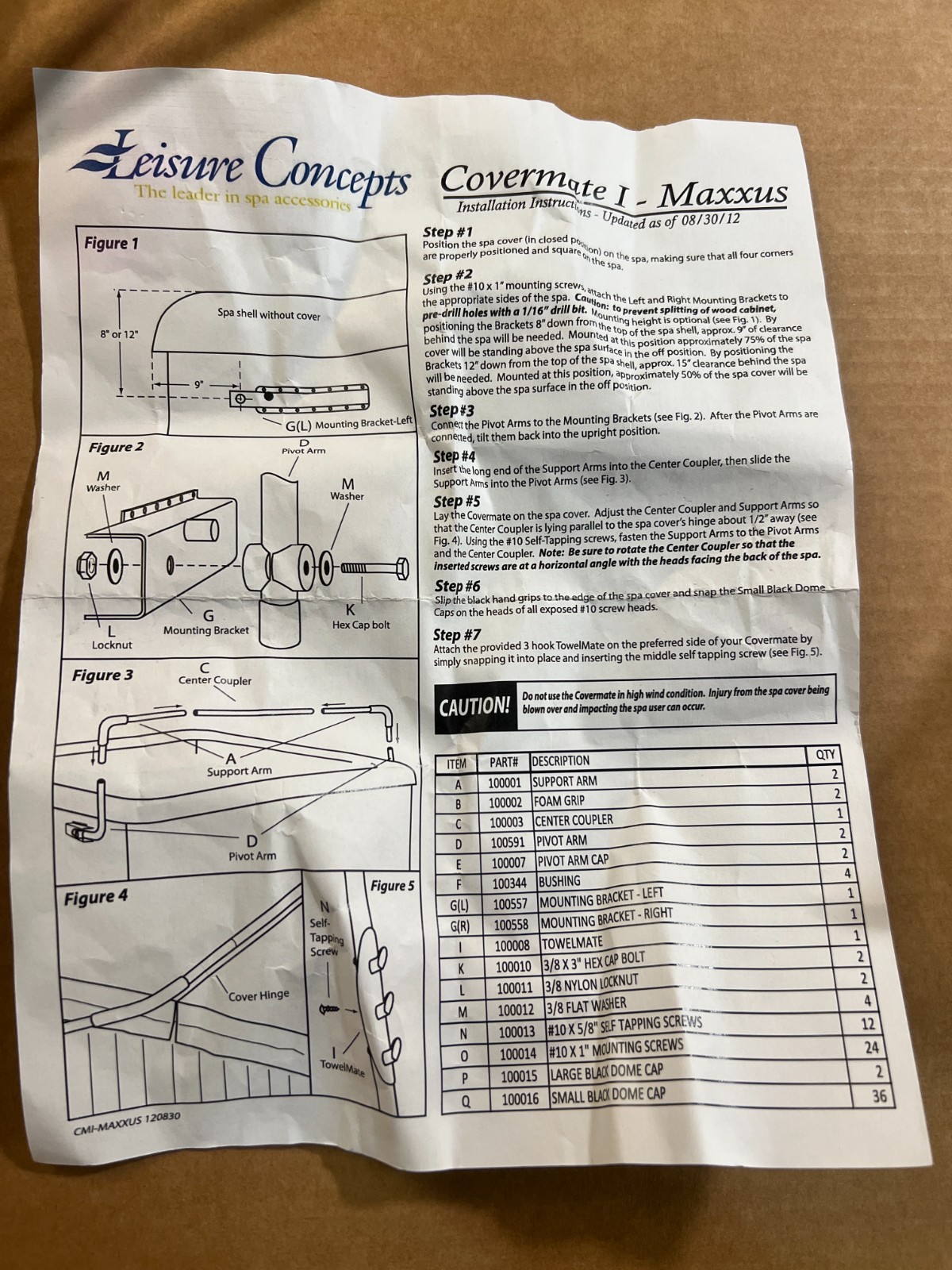 Leisure Concepts Covermate I-Maxxus Spa Cover Lifter Black