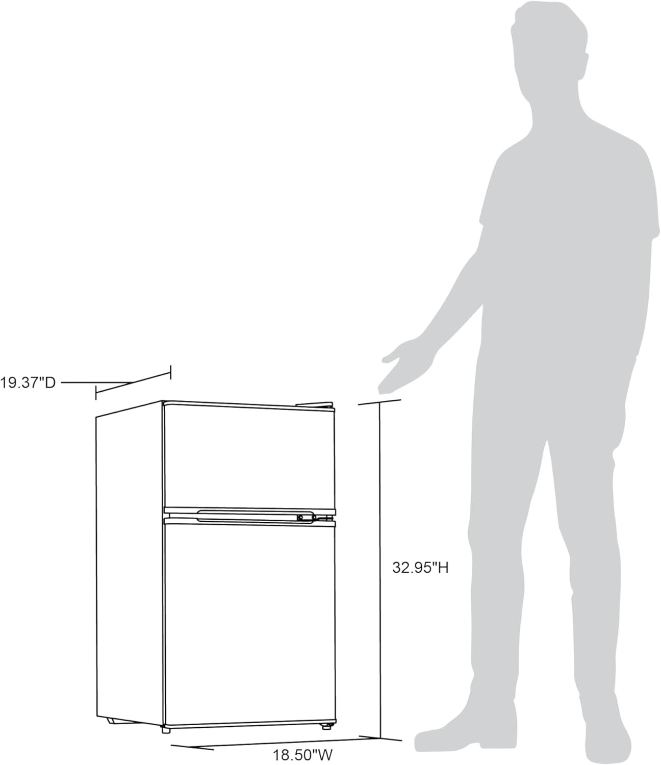 Newair NRF031GA00-RB Compact Mini Fridge with Freezer - Certified Refurbished