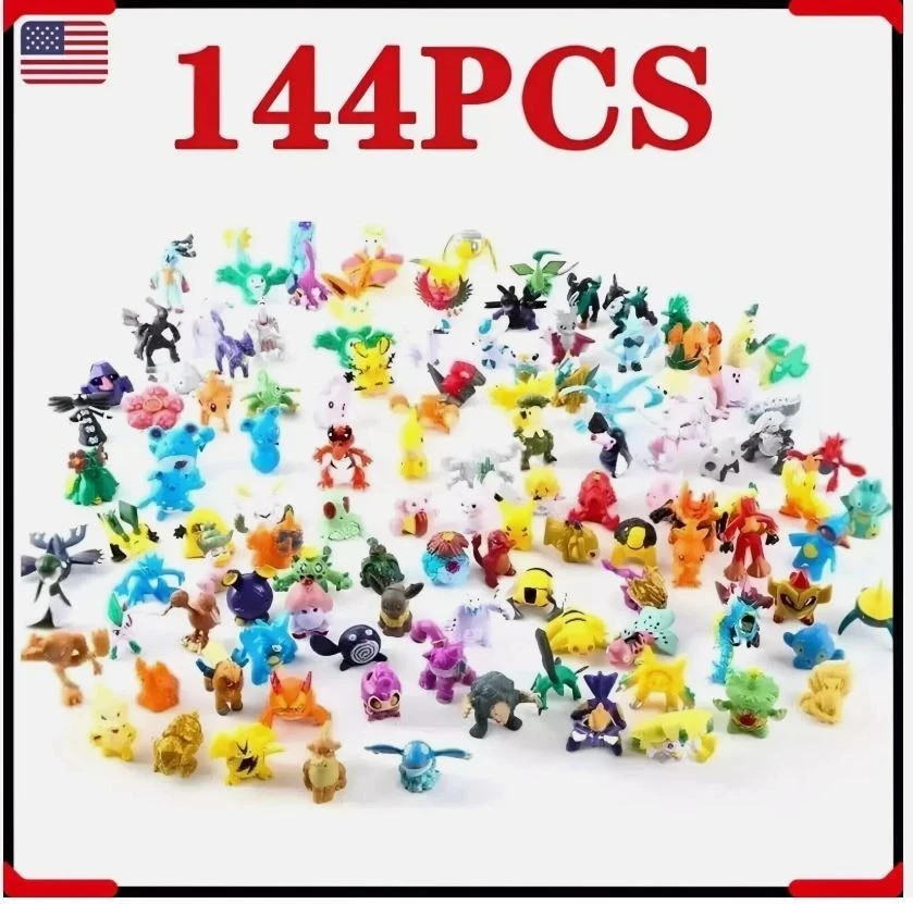 144 Pokemon Mini Figure Toys Pikachu Action Figures | Kids Gift |Party Favors|