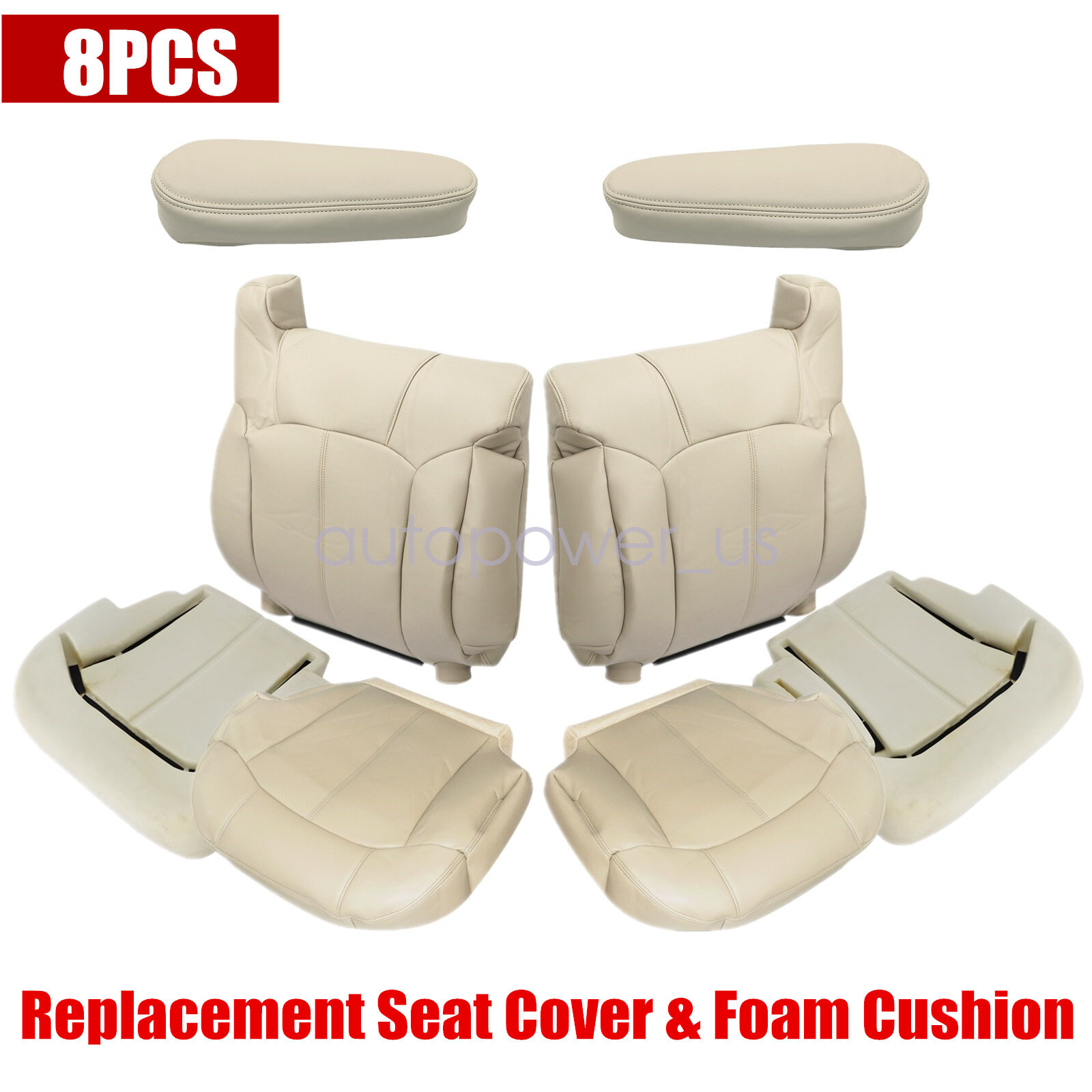 Fit For 1999-2002 Chevrolet Suburban 1500 2500 Front Seat Cover & Foam Cushion