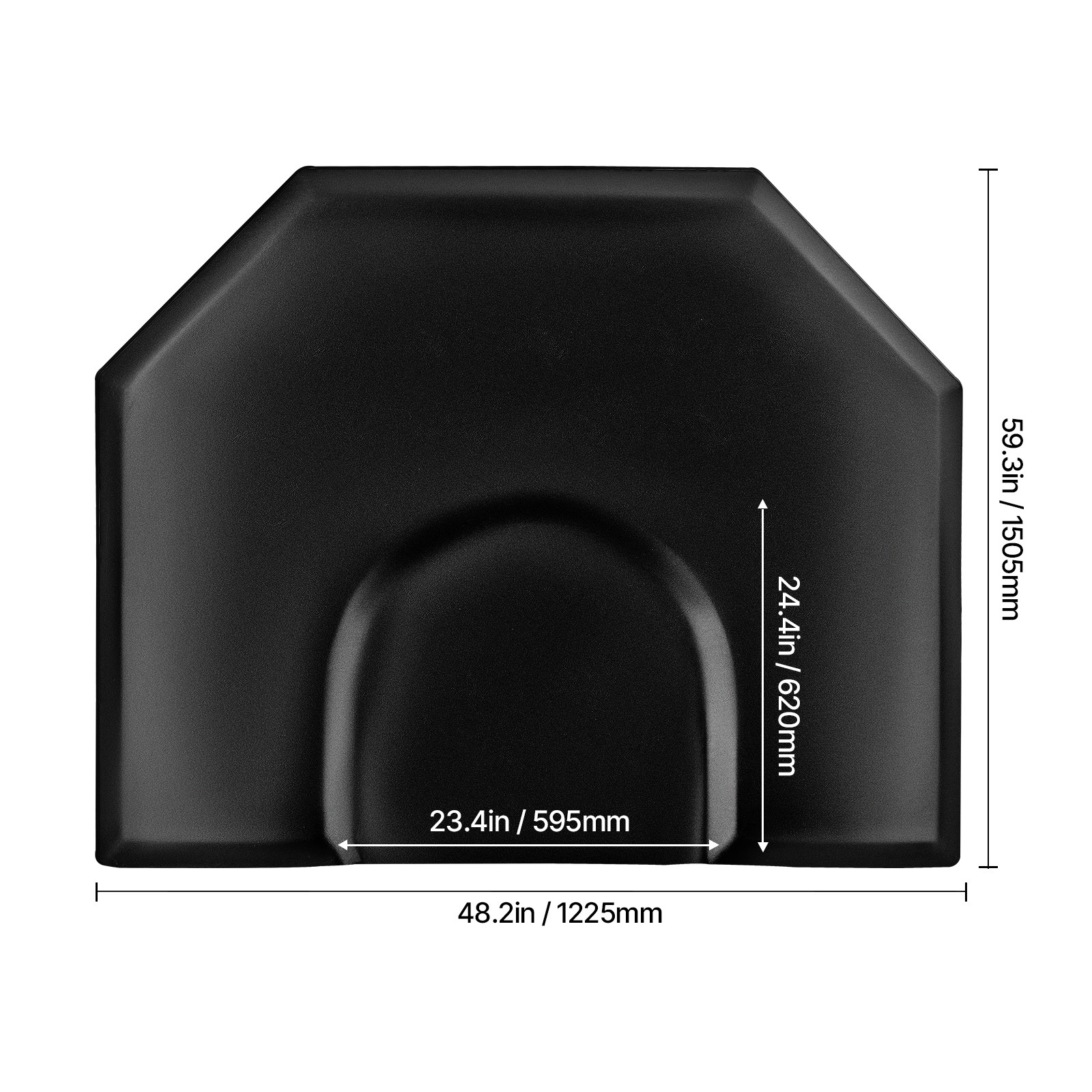 Salon Mat for Hair Stylist 4 x 5 FT Hexagon Salon Chair Mat 1-inch Thick