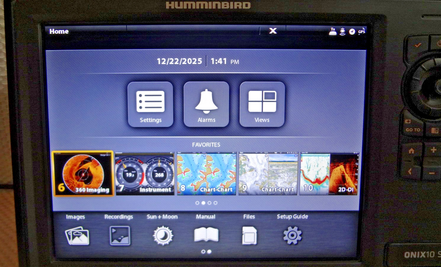 HUMMINBIRD ONIX 10CI NT SI MARINE GPS CHART PLOTTER FISHFINDER RADAR MFD w POWER