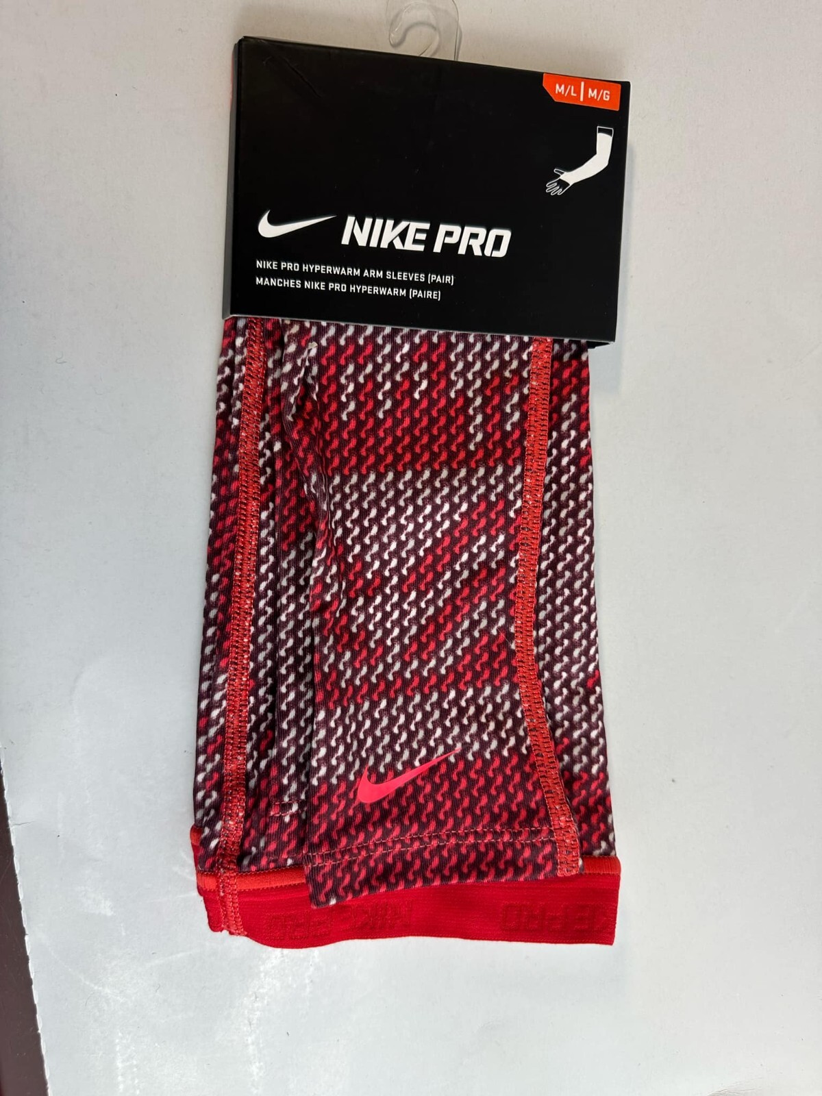 Nike Pro Hyperwarm Print Arm Sleeves Women Action Red/Action Red M/L
