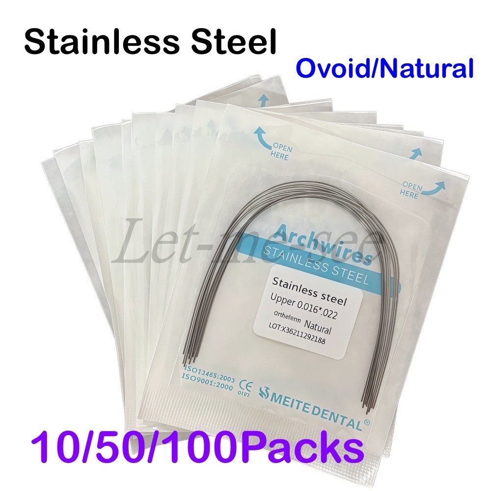 Dental Orthodontic Arch Wire NiTi Stainless Steel Ovoid/Natural Round Wires