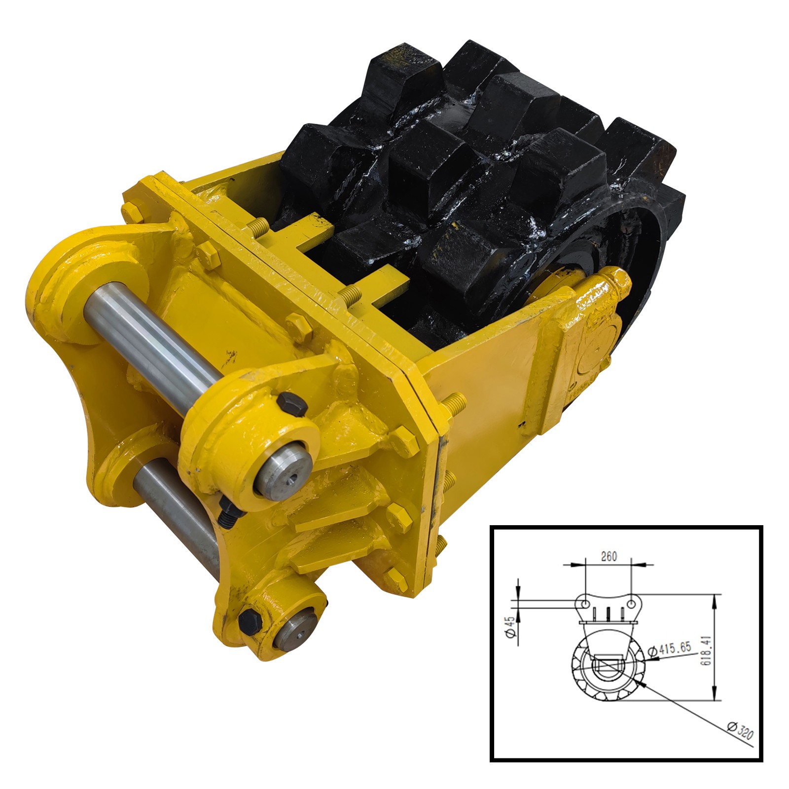 Brand New 1 pcs Compaction Wheel C*T 305 Excavator Attachment Compactor Fit