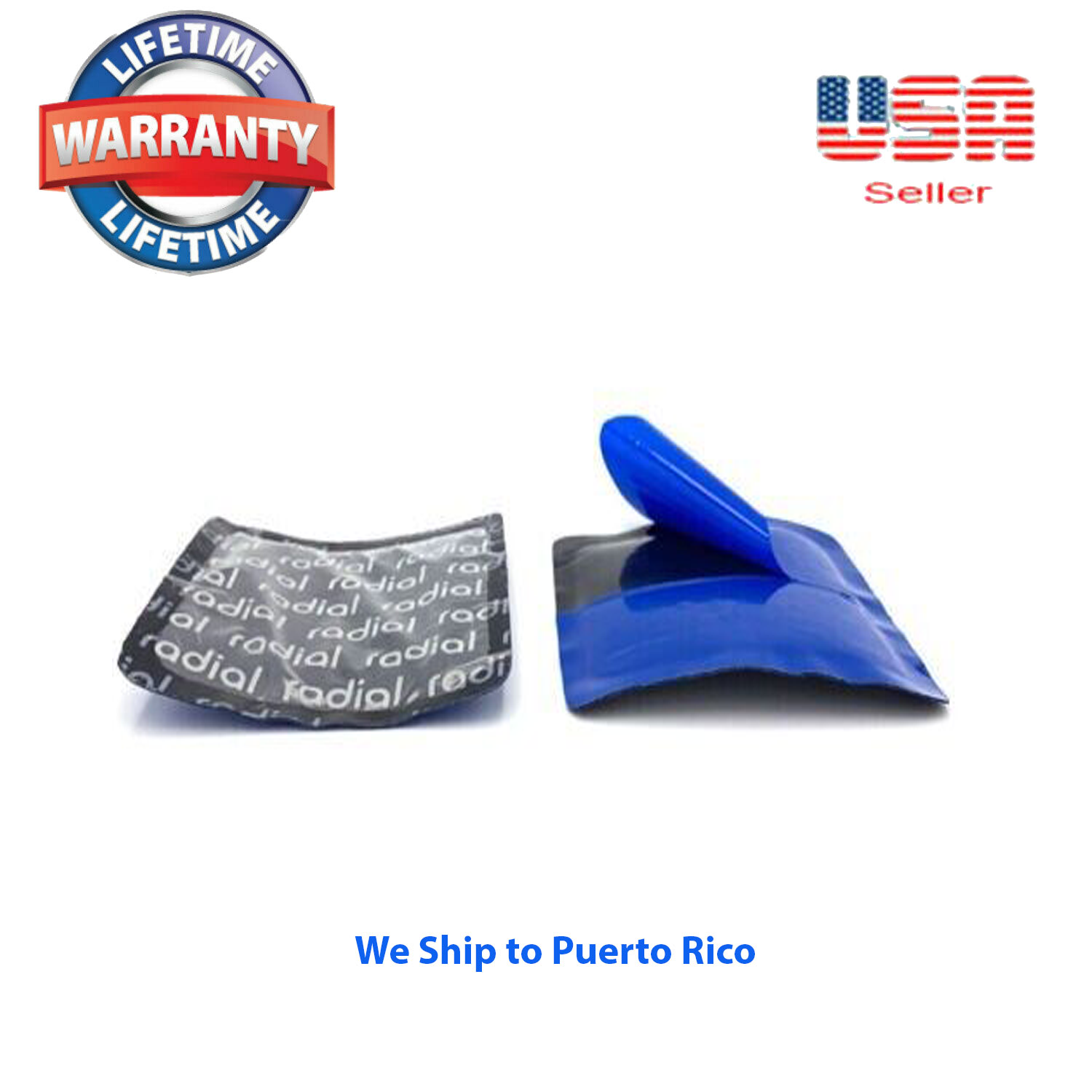 500 Pieces Radial Repair Square Tire Patch Large 3" 76 MM Superior Quality