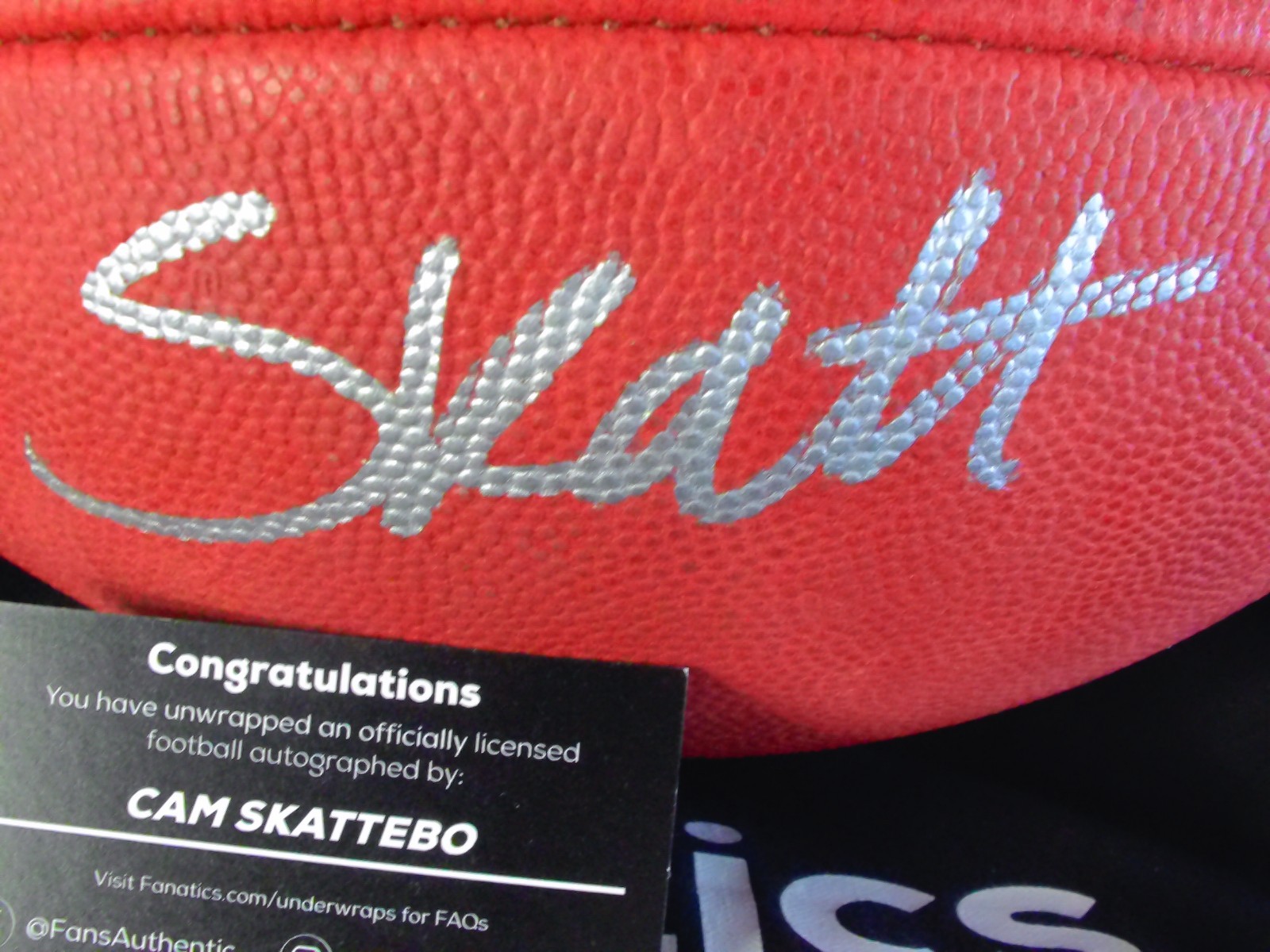 Cam Skattebo New York Giants Autographed Duke Full Color Football-FANATICS