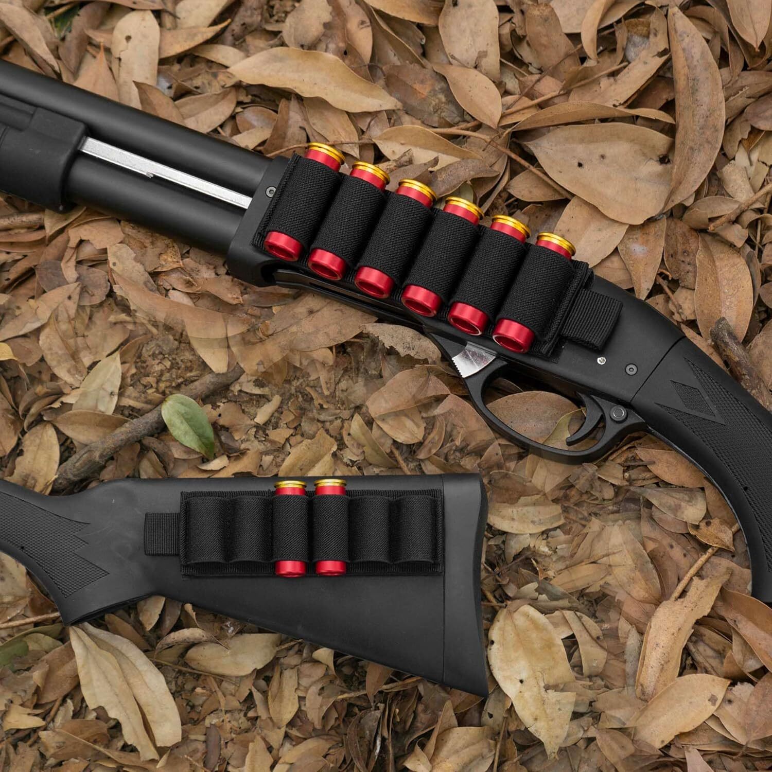 Tactical Molle 6 Rounds Shotgun Shell Holder Ammo Carrier Pouch for 12/20 Gauge