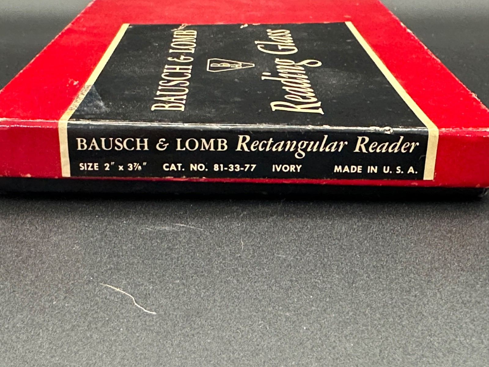 Vintage Bausch & Lomb Ivory 2”x3 7/8”Optical Magnifier Bakelite Magnifying Glass