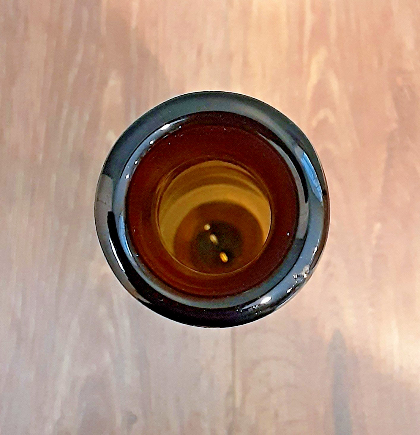 INDIANA GREENWICH Art Glass "KINGSTON" Burnt Honey BIG 20" Decanter Bottle MCM