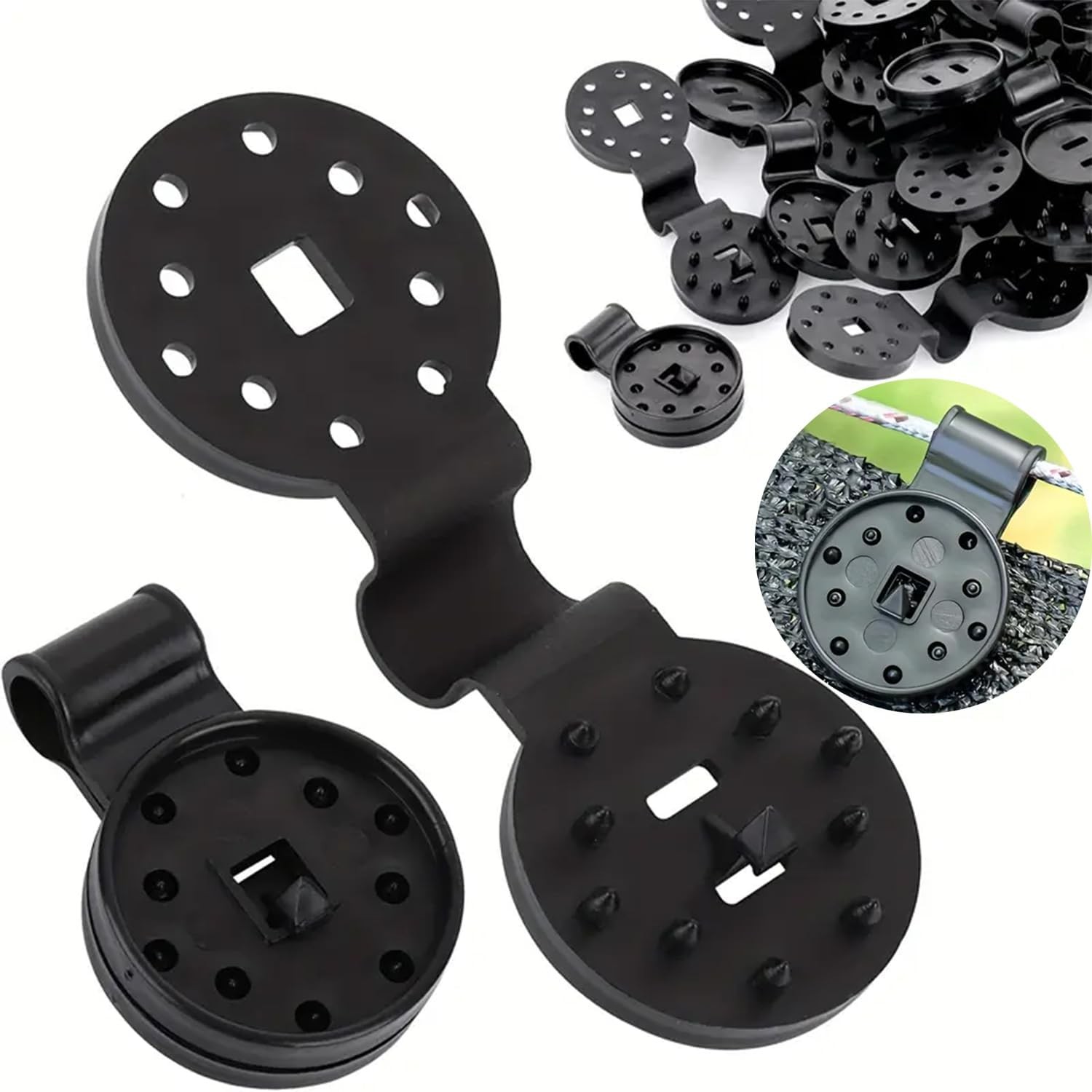 Sun Shade Net Clips (50PCS) - Large Black for Outdoor Garden Use