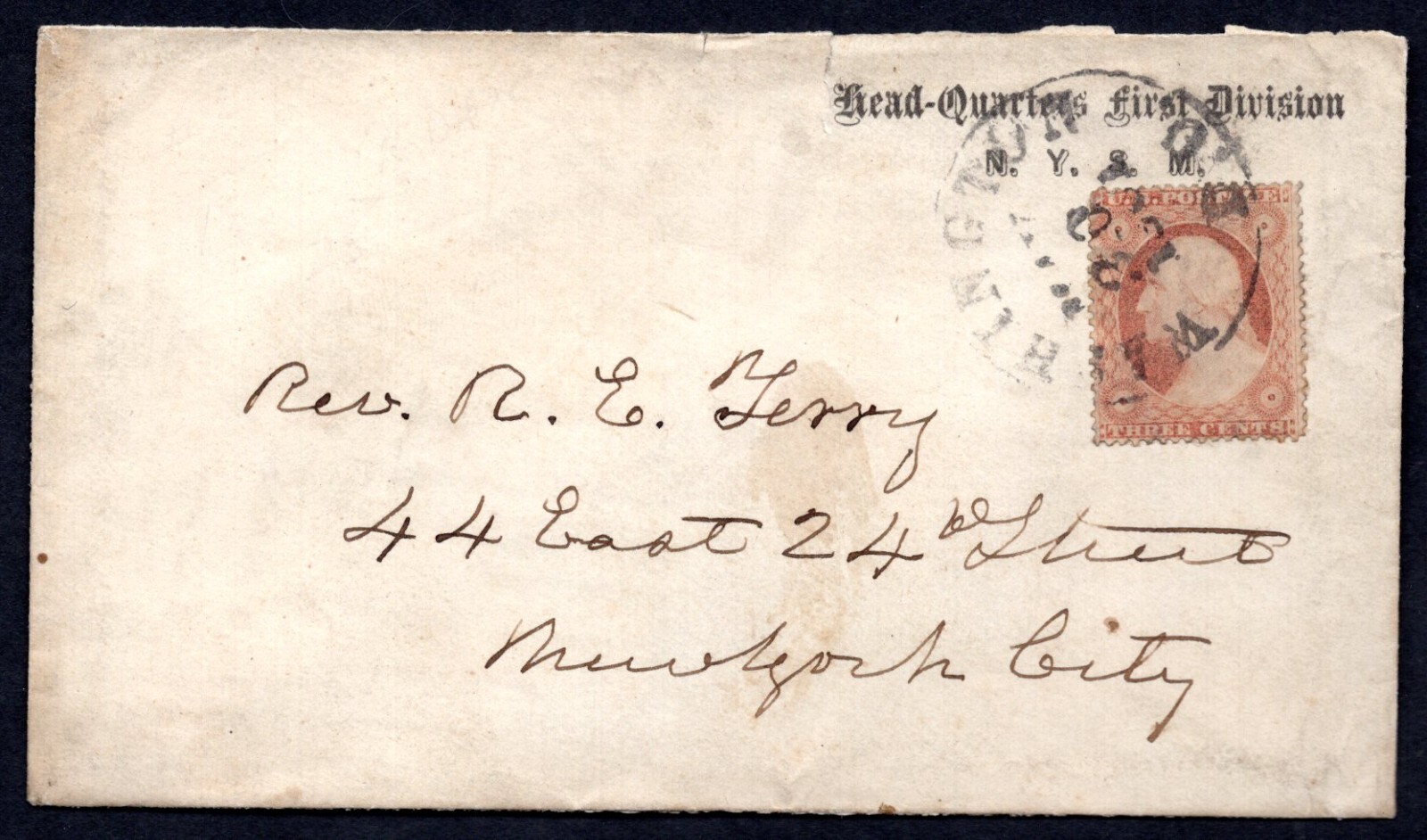 US 1861 CIVIL  WAR OFFICIAL UNION HEADQUARTERS FIRST DIVISION OF THE U.S. ARMY