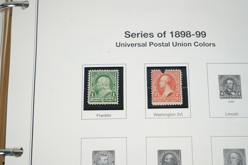 US 1890s-1980s COLLECTION OF 650+ STAMPS MINT & USED STORED IN MYSTIC ALBUM