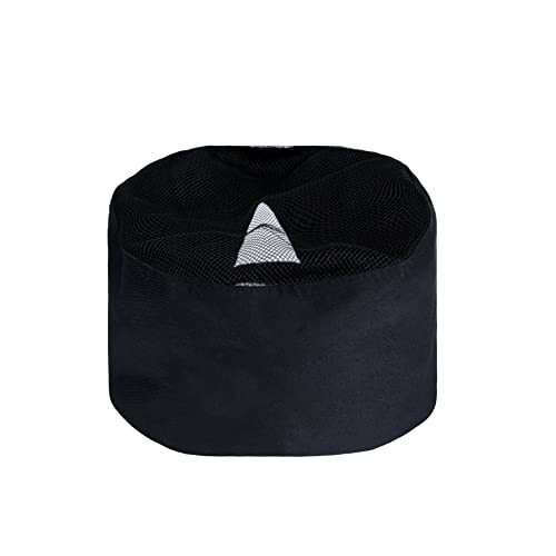 2 Pcs Unisex Vent Chef Hats Adjustable Kitchen Cooking Caps with Black