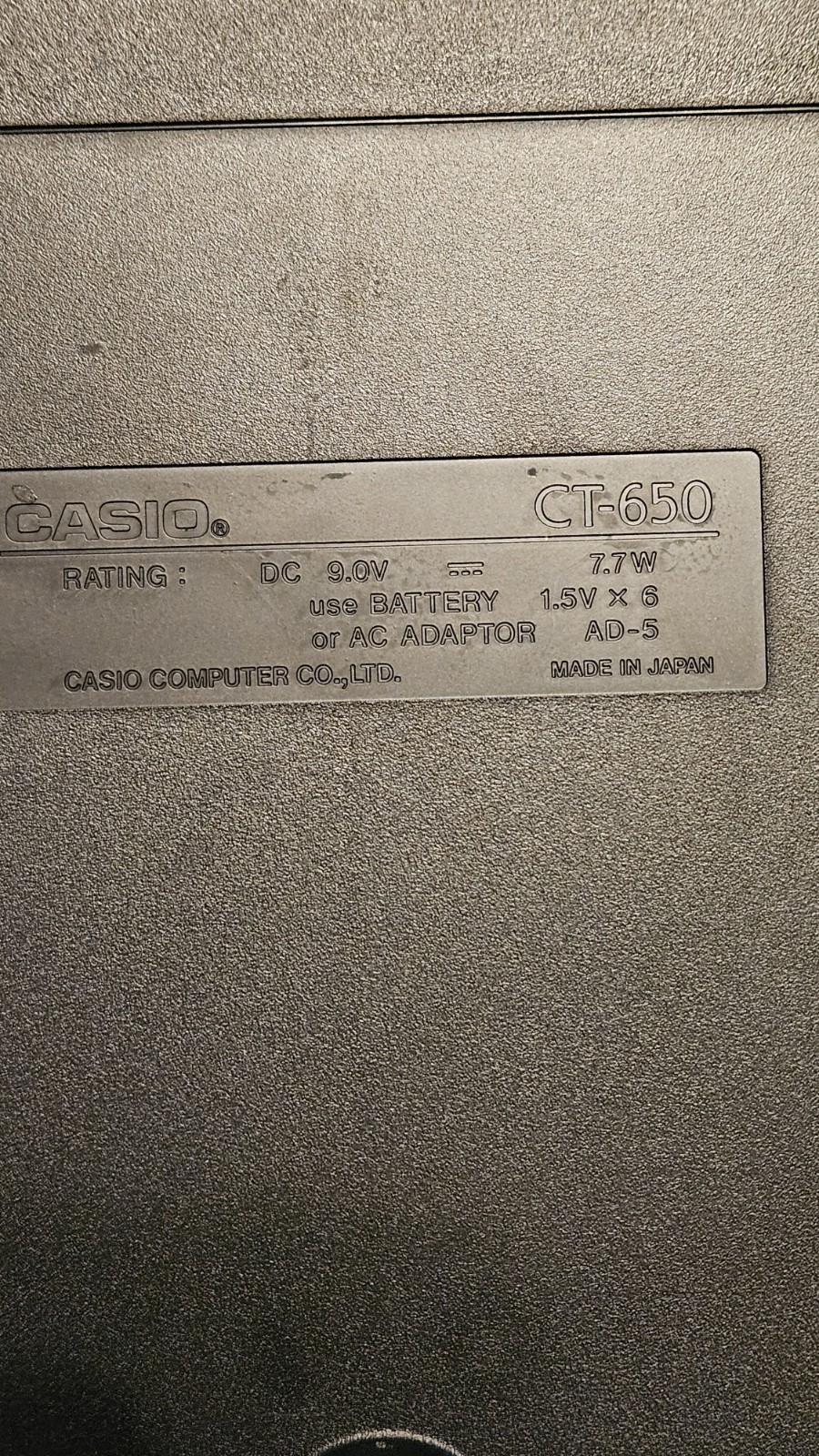 Vintage Casio CT-650 Tone Bank 61-Key Keyboard Tested Working 465 Sounds Retro