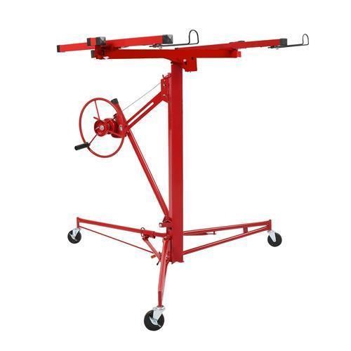 11FT Drywall Lift Panel Hoist - 150LBS Capacity, One Person Operation with Brake