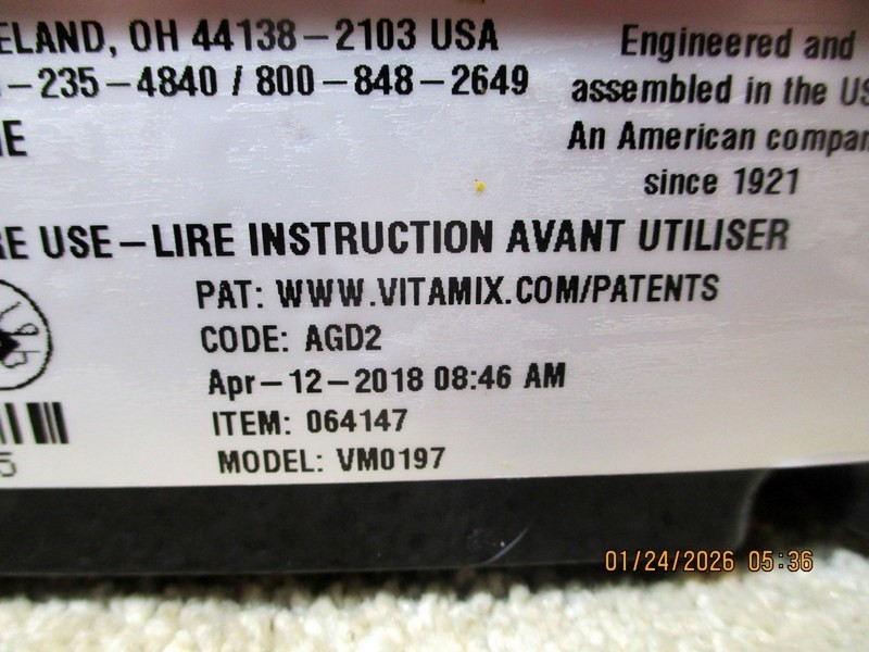 Vitamix Household Food Blender Motor Only VM0197 RED